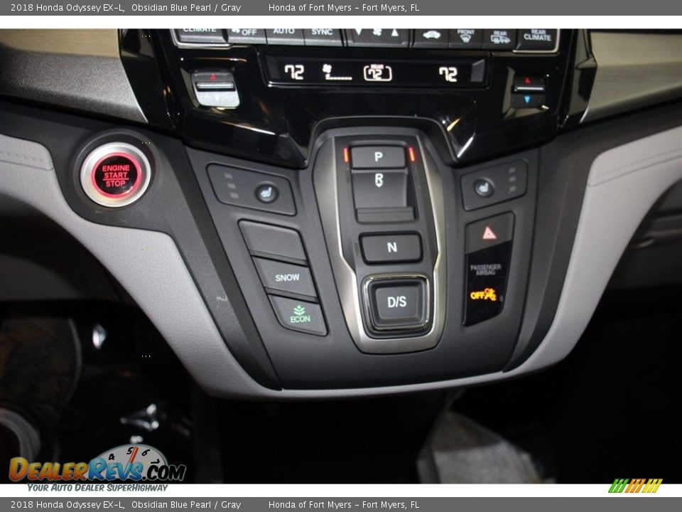 2018 Honda Odyssey EX-L Obsidian Blue Pearl / Gray Photo #21