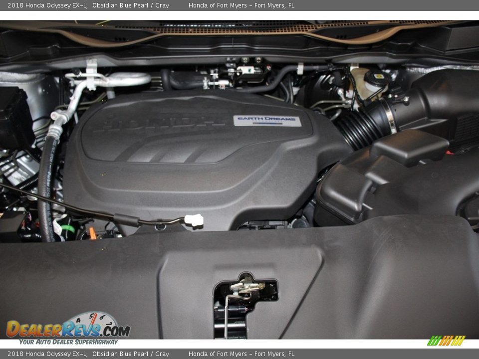 2018 Honda Odyssey EX-L Obsidian Blue Pearl / Gray Photo #27