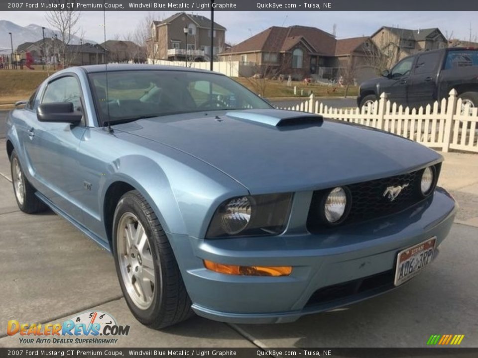 2007 Ford Mustang GT Premium Coupe Windveil Blue Metallic / Light Graphite Photo #1