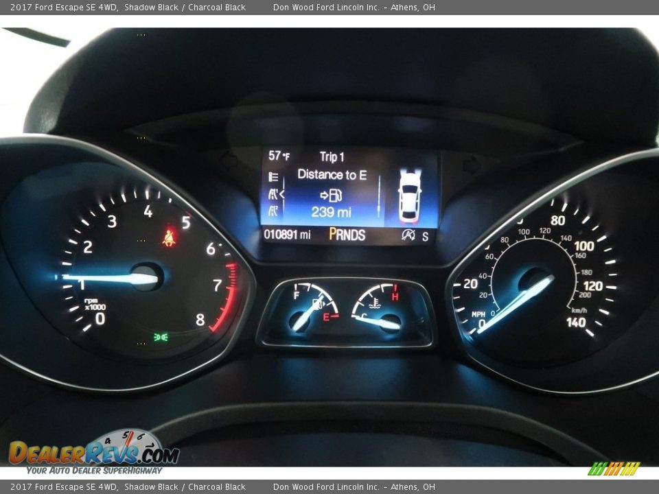 2017 Ford Escape SE 4WD Shadow Black / Charcoal Black Photo #16