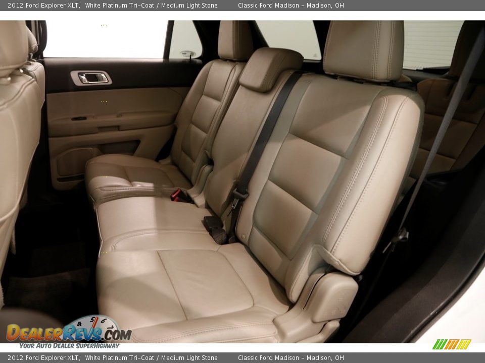 2012 Ford Explorer XLT White Platinum Tri-Coat / Medium Light Stone Photo #17