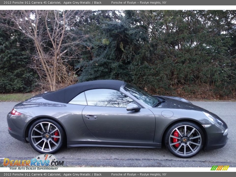 2013 Porsche 911 Carrera 4S Cabriolet Agate Grey Metallic / Black Photo #7