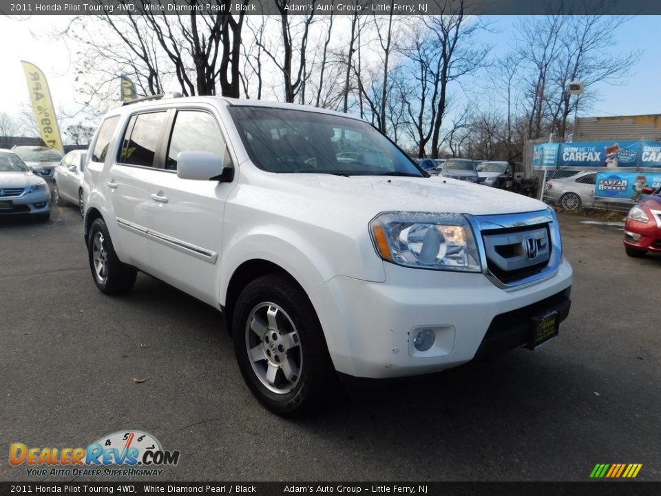 2011 Honda Pilot Touring 4WD White Diamond Pearl / Black Photo #1