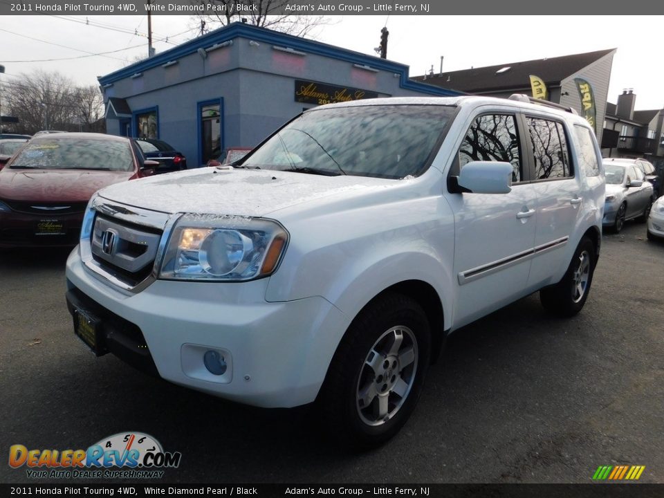 2011 Honda Pilot Touring 4WD White Diamond Pearl / Black Photo #3