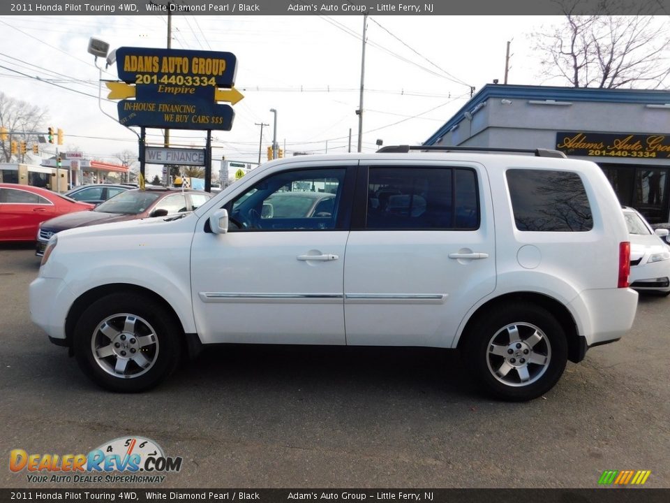 2011 Honda Pilot Touring 4WD White Diamond Pearl / Black Photo #4