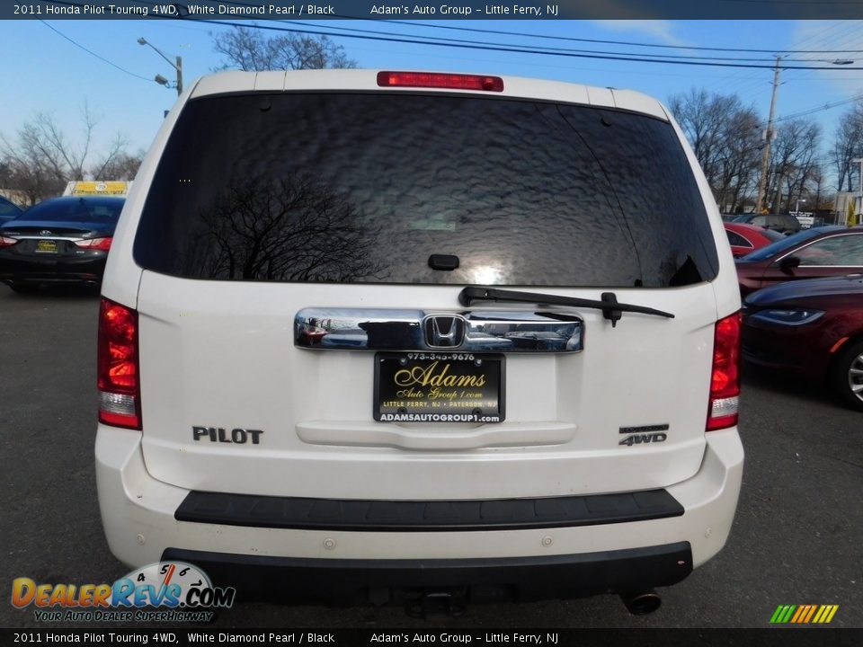 2011 Honda Pilot Touring 4WD White Diamond Pearl / Black Photo #6