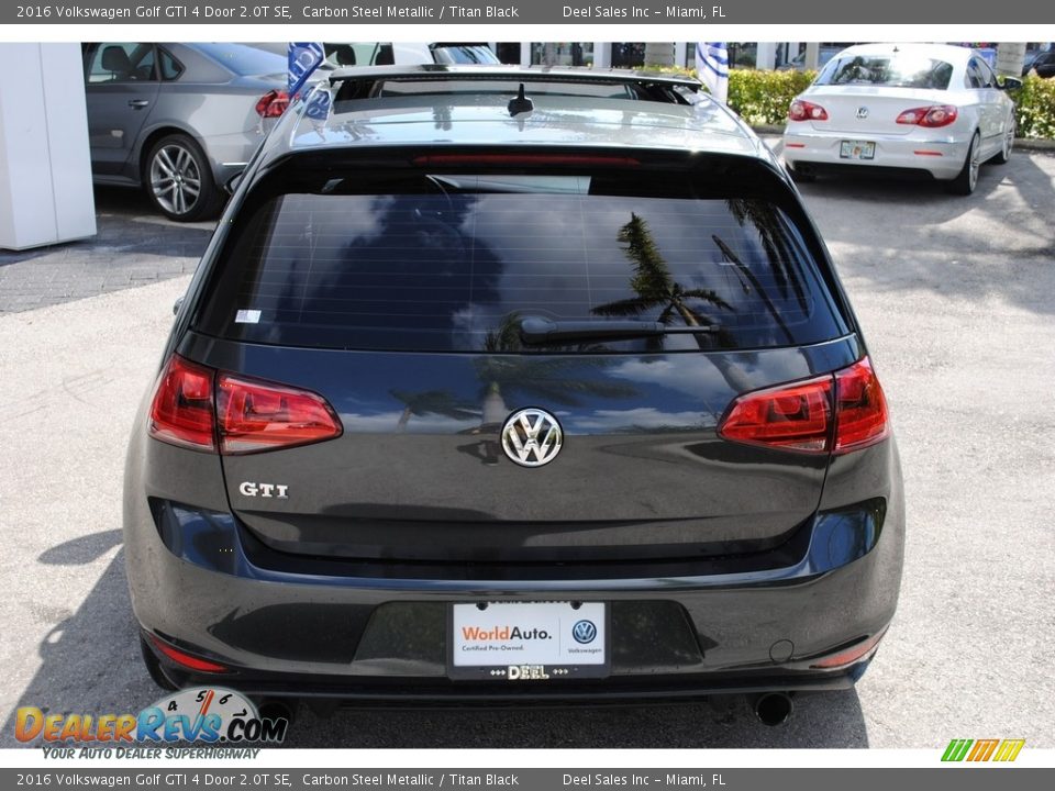 2016 Volkswagen Golf GTI 4 Door 2.0T SE Carbon Steel Metallic / Titan Black Photo #8