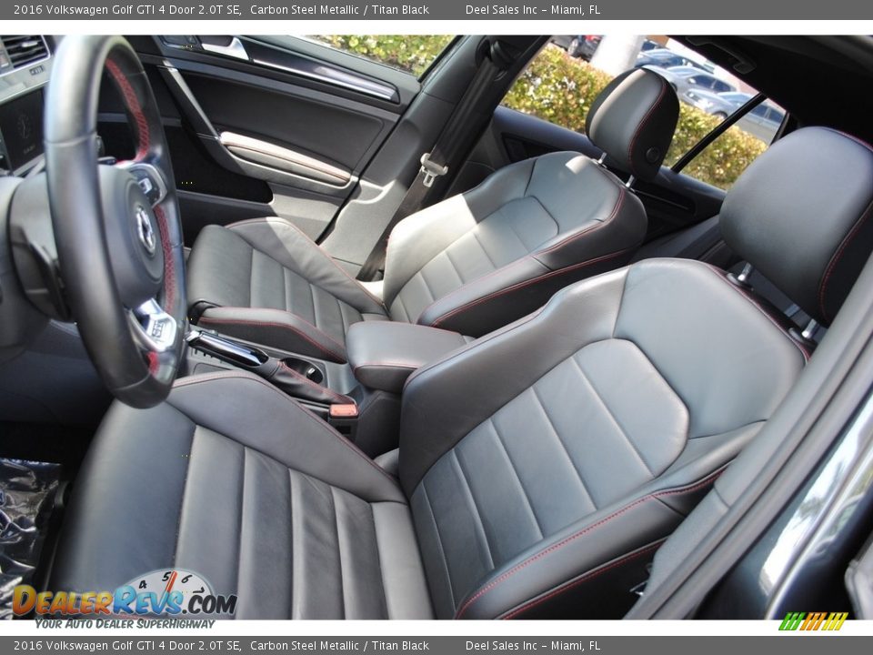 2016 Volkswagen Golf GTI 4 Door 2.0T SE Carbon Steel Metallic / Titan Black Photo #15