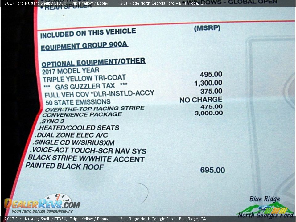 2017 Ford Mustang Shelby GT350 Triple Yellow / Ebony Photo #28