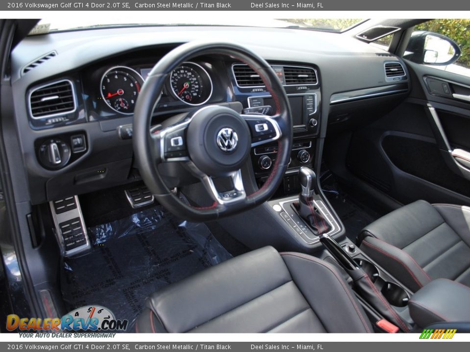 2016 Volkswagen Golf GTI 4 Door 2.0T SE Carbon Steel Metallic / Titan Black Photo #16