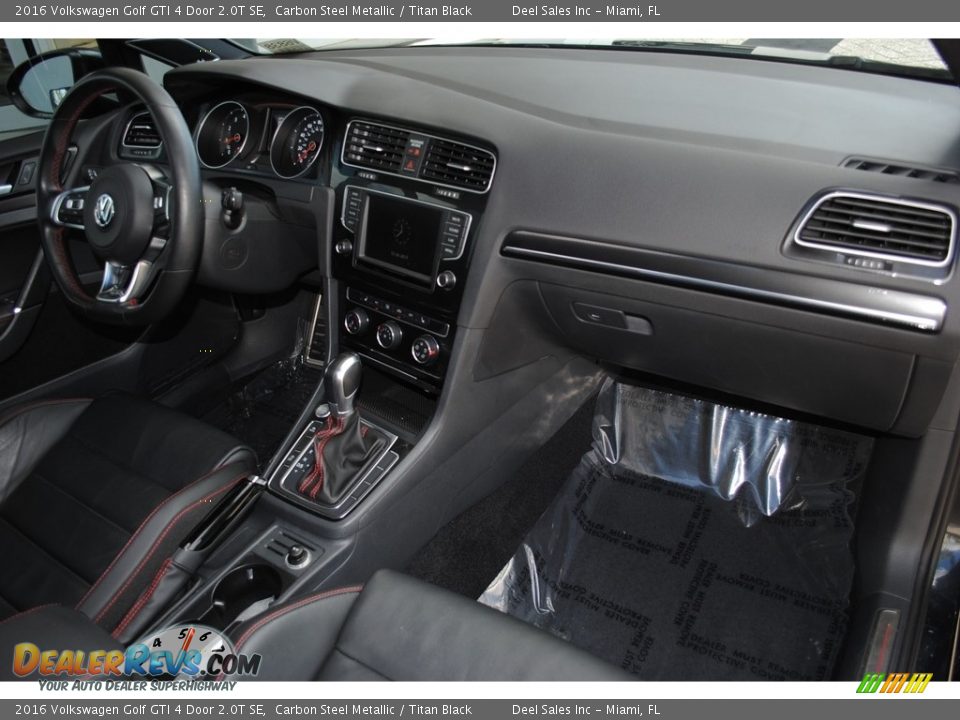 2016 Volkswagen Golf GTI 4 Door 2.0T SE Carbon Steel Metallic / Titan Black Photo #18