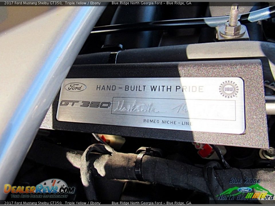 2017 Ford Mustang Shelby GT350 Triple Yellow / Ebony Photo #31