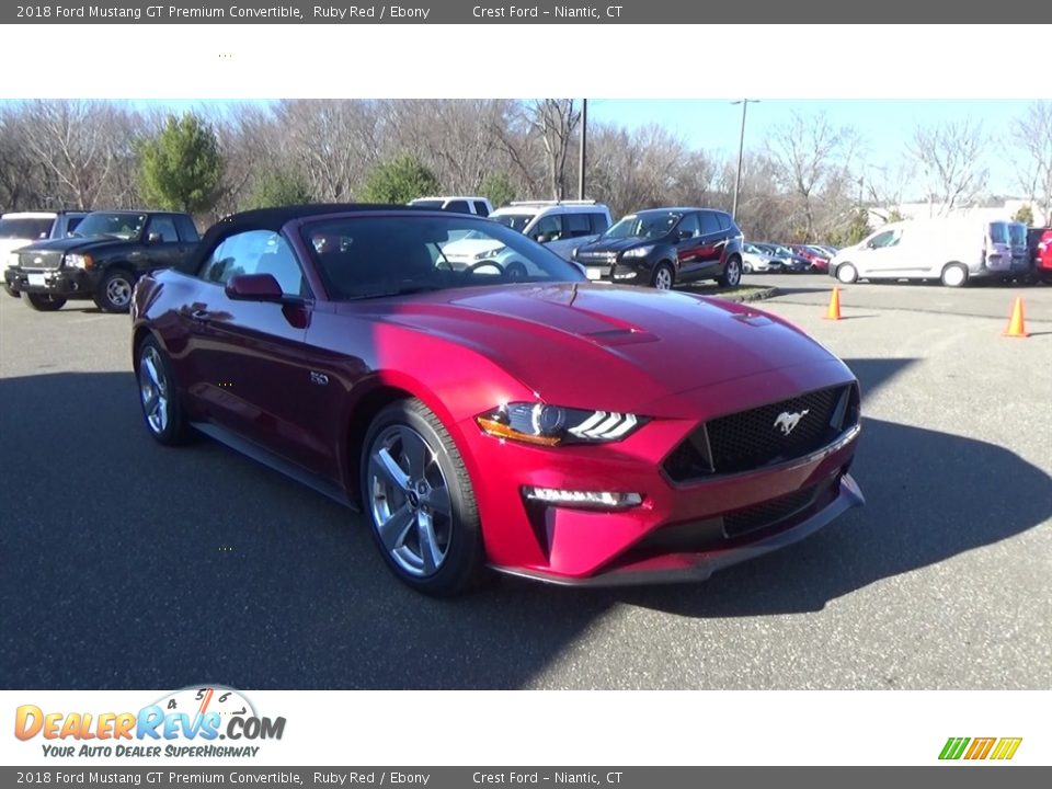 2018 Ford Mustang GT Premium Convertible Ruby Red / Ebony Photo #1