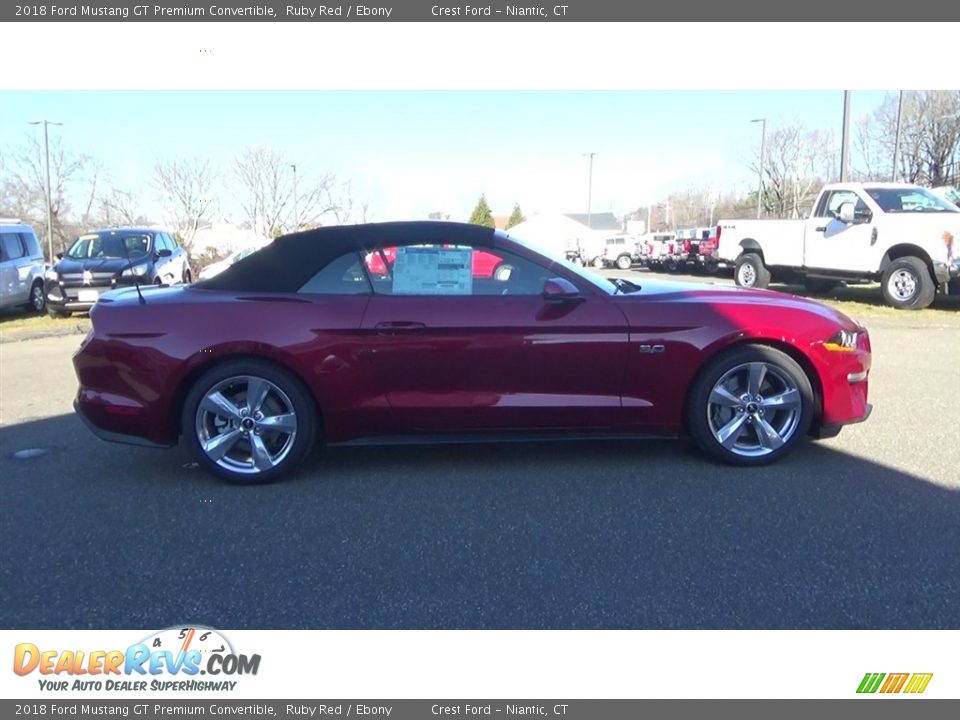 2018 Ford Mustang GT Premium Convertible Ruby Red / Ebony Photo #8