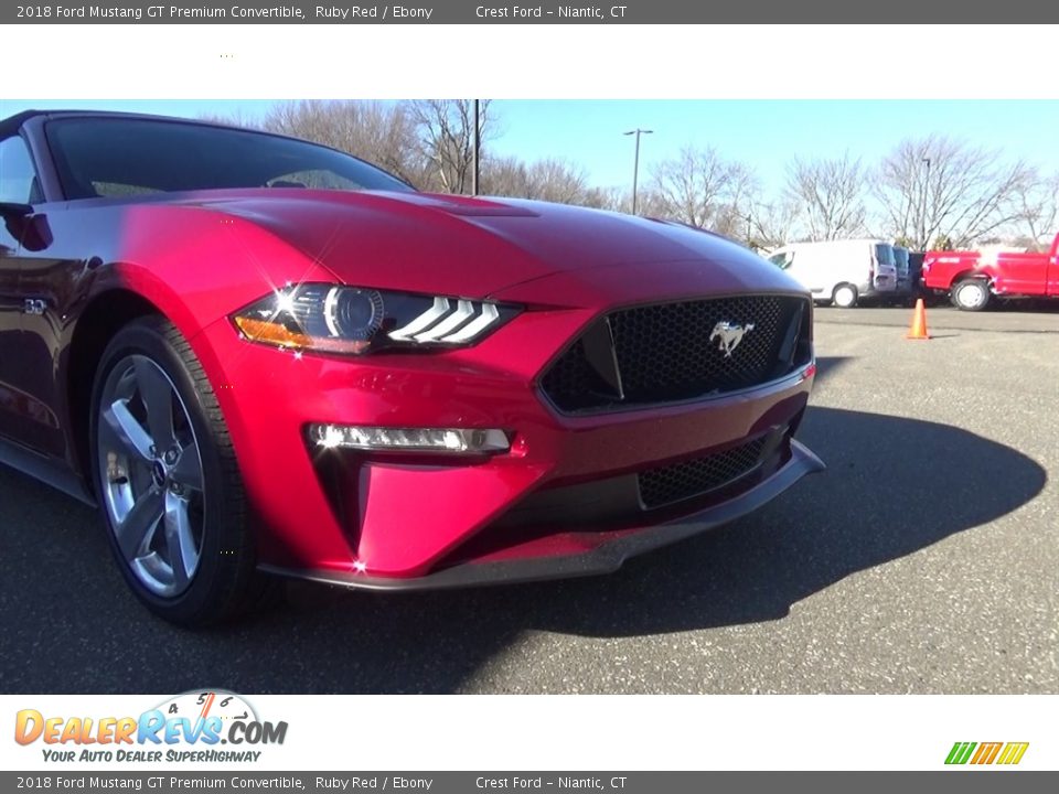 2018 Ford Mustang GT Premium Convertible Ruby Red / Ebony Photo #25