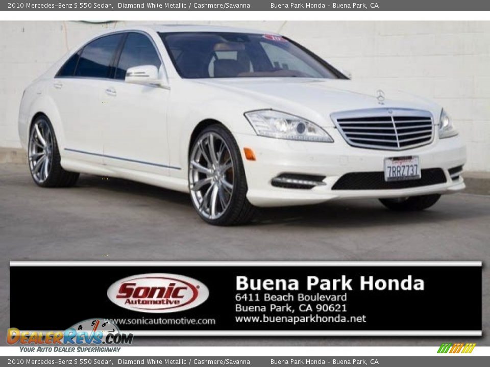 2010 Mercedes-Benz S 550 Sedan Diamond White Metallic / Cashmere/Savanna Photo #1
