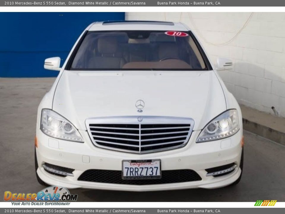 2010 Mercedes-Benz S 550 Sedan Diamond White Metallic / Cashmere/Savanna Photo #7