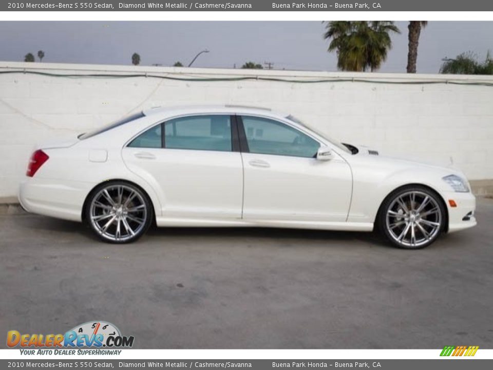 2010 Mercedes-Benz S 550 Sedan Diamond White Metallic / Cashmere/Savanna Photo #8