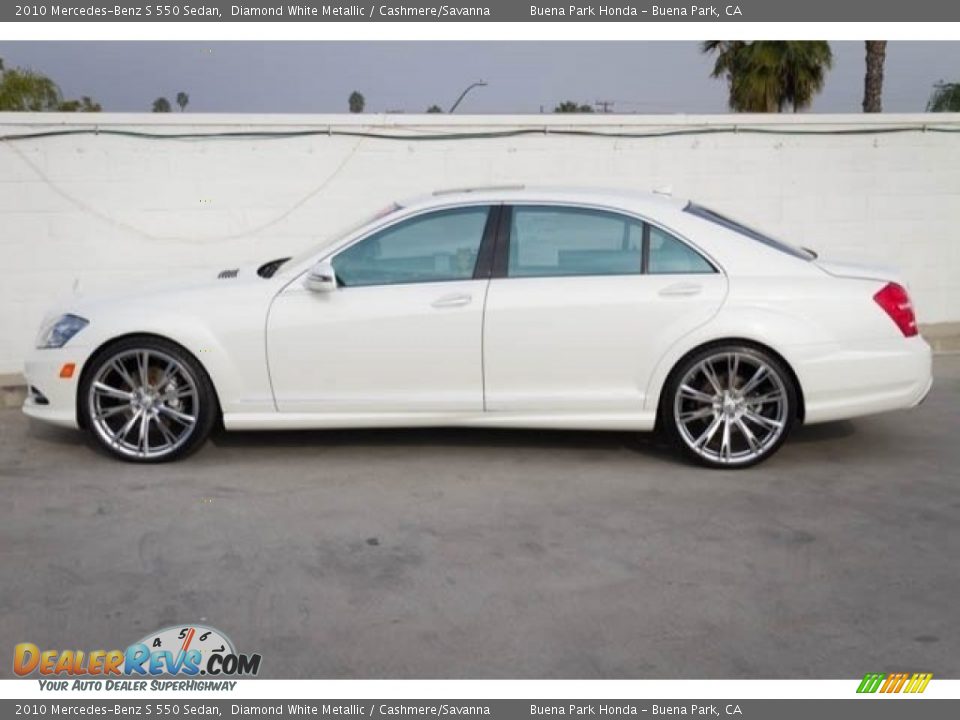 2010 Mercedes-Benz S 550 Sedan Diamond White Metallic / Cashmere/Savanna Photo #10