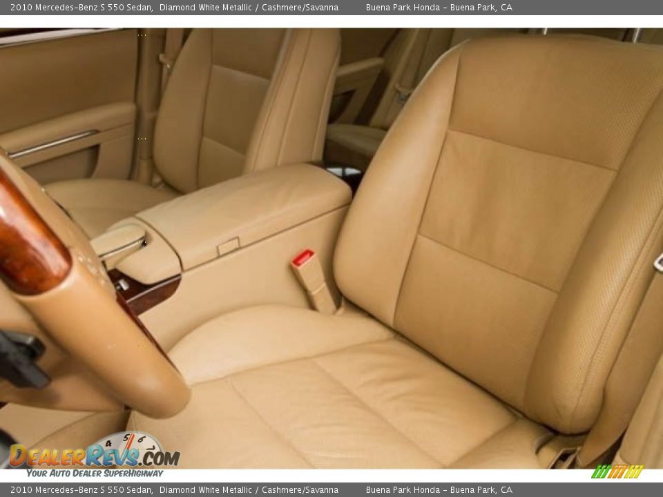 2010 Mercedes-Benz S 550 Sedan Diamond White Metallic / Cashmere/Savanna Photo #12