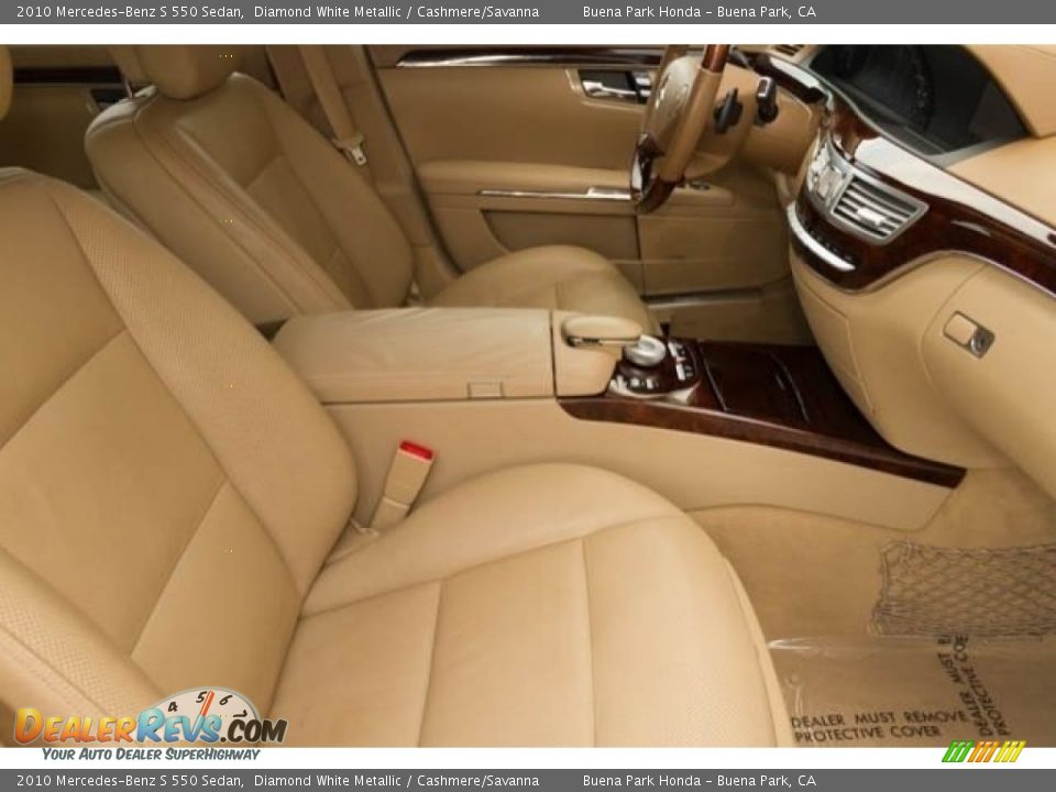 2010 Mercedes-Benz S 550 Sedan Diamond White Metallic / Cashmere/Savanna Photo #17
