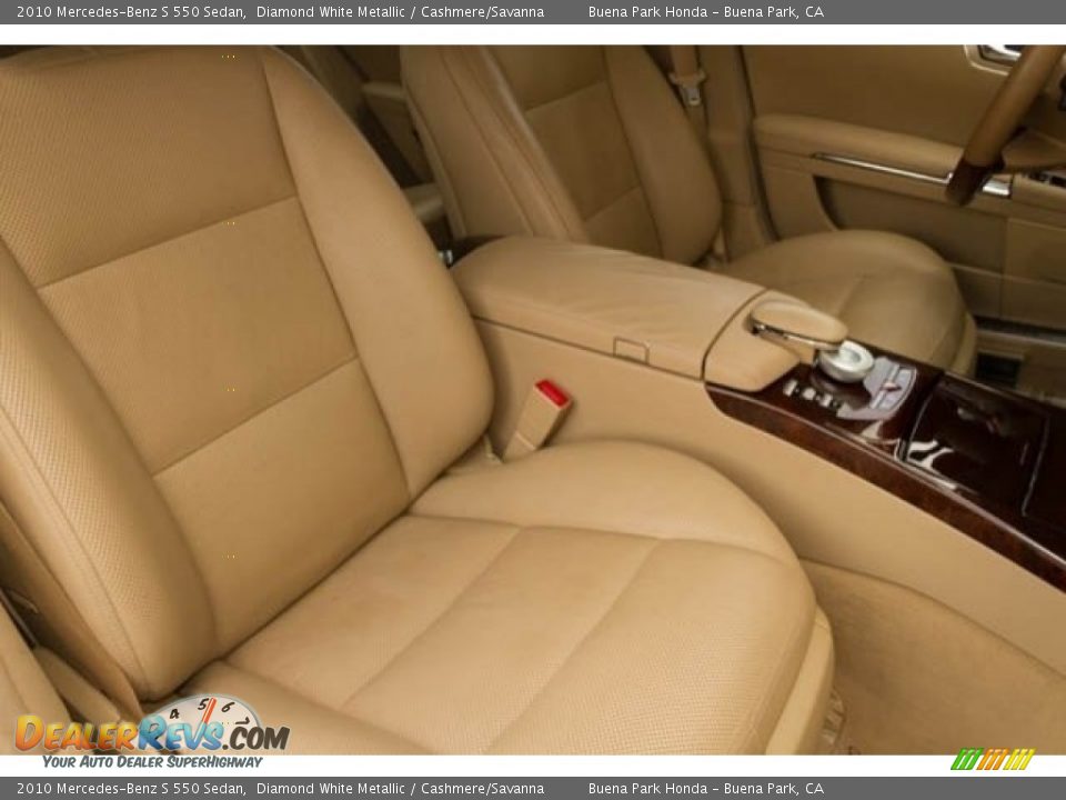 2010 Mercedes-Benz S 550 Sedan Diamond White Metallic / Cashmere/Savanna Photo #18