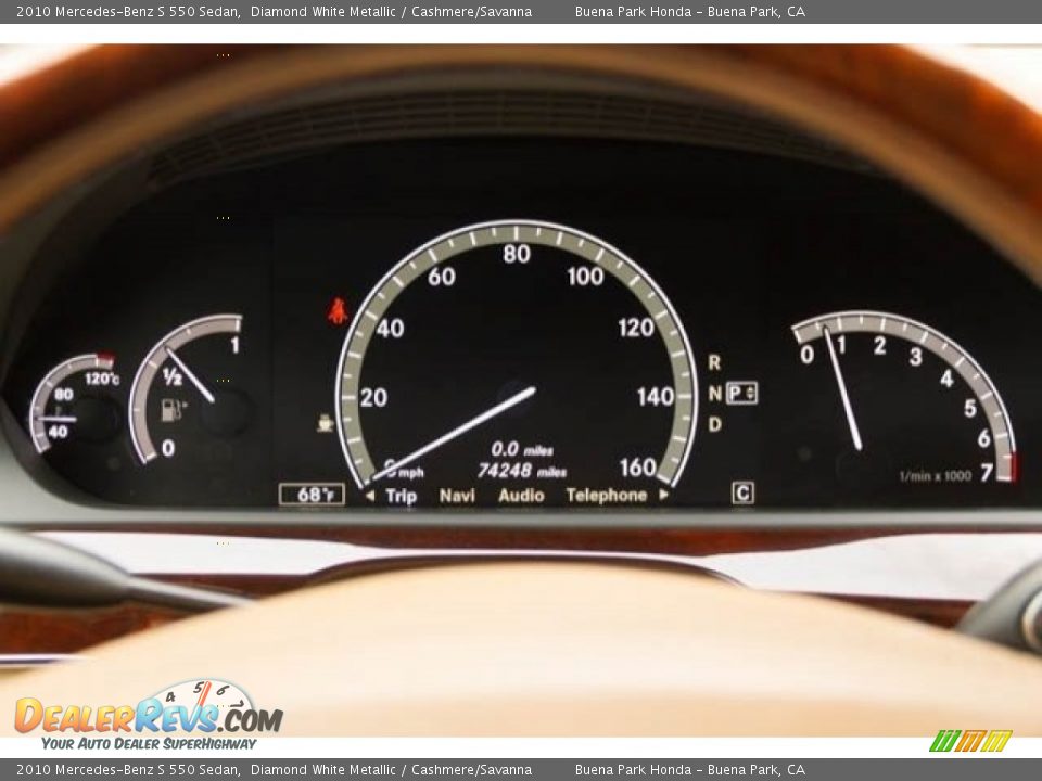 2010 Mercedes-Benz S 550 Sedan Diamond White Metallic / Cashmere/Savanna Photo #21