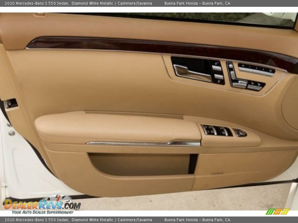 2010 Mercedes-Benz S 550 Sedan Diamond White Metallic / Cashmere/Savanna Photo #22