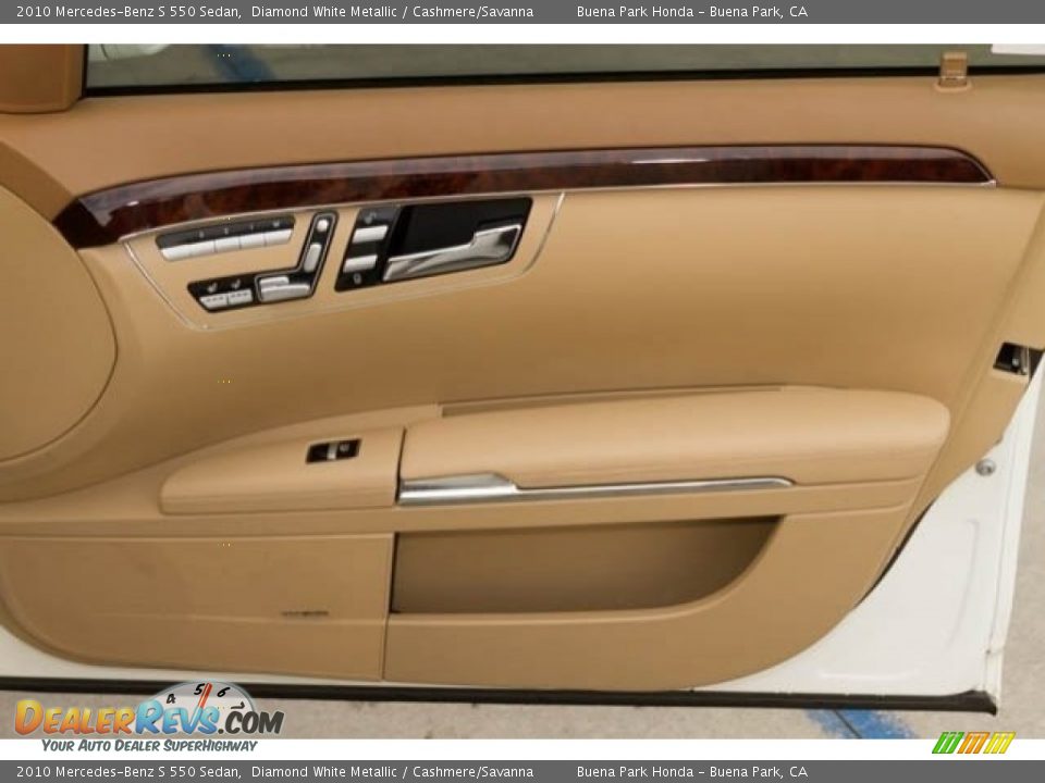 2010 Mercedes-Benz S 550 Sedan Diamond White Metallic / Cashmere/Savanna Photo #25