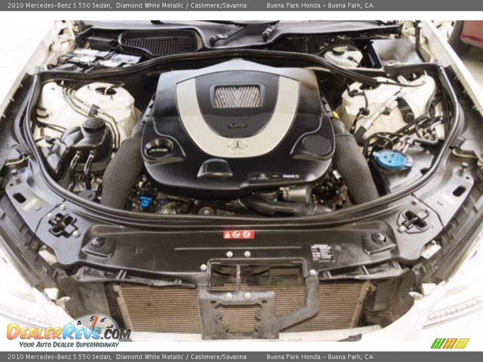 2010 Mercedes-Benz S 550 Sedan Diamond White Metallic / Cashmere/Savanna Photo #26