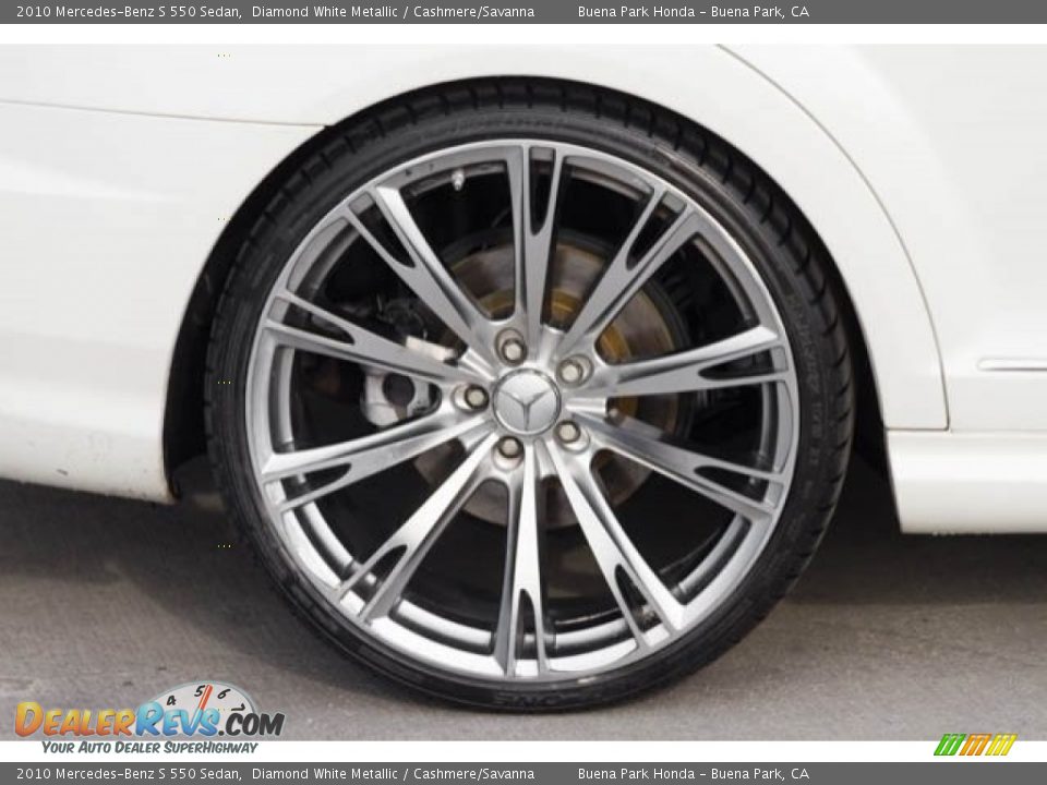 2010 Mercedes-Benz S 550 Sedan Diamond White Metallic / Cashmere/Savanna Photo #27