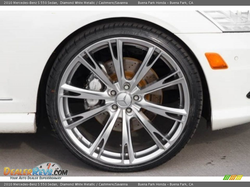 2010 Mercedes-Benz S 550 Sedan Diamond White Metallic / Cashmere/Savanna Photo #28