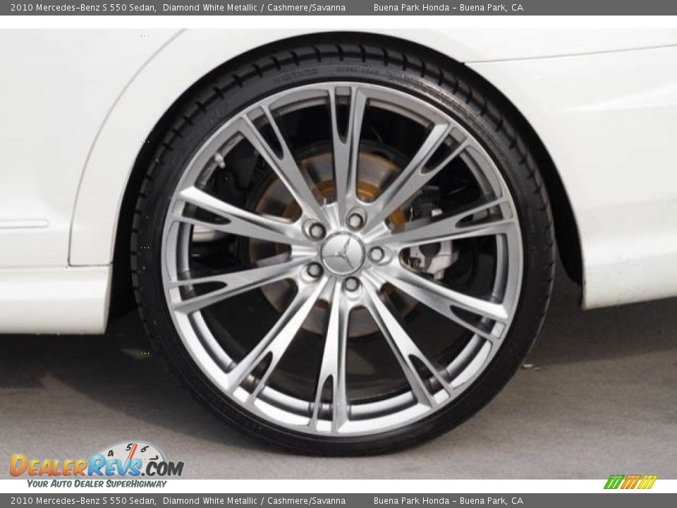 2010 Mercedes-Benz S 550 Sedan Diamond White Metallic / Cashmere/Savanna Photo #29