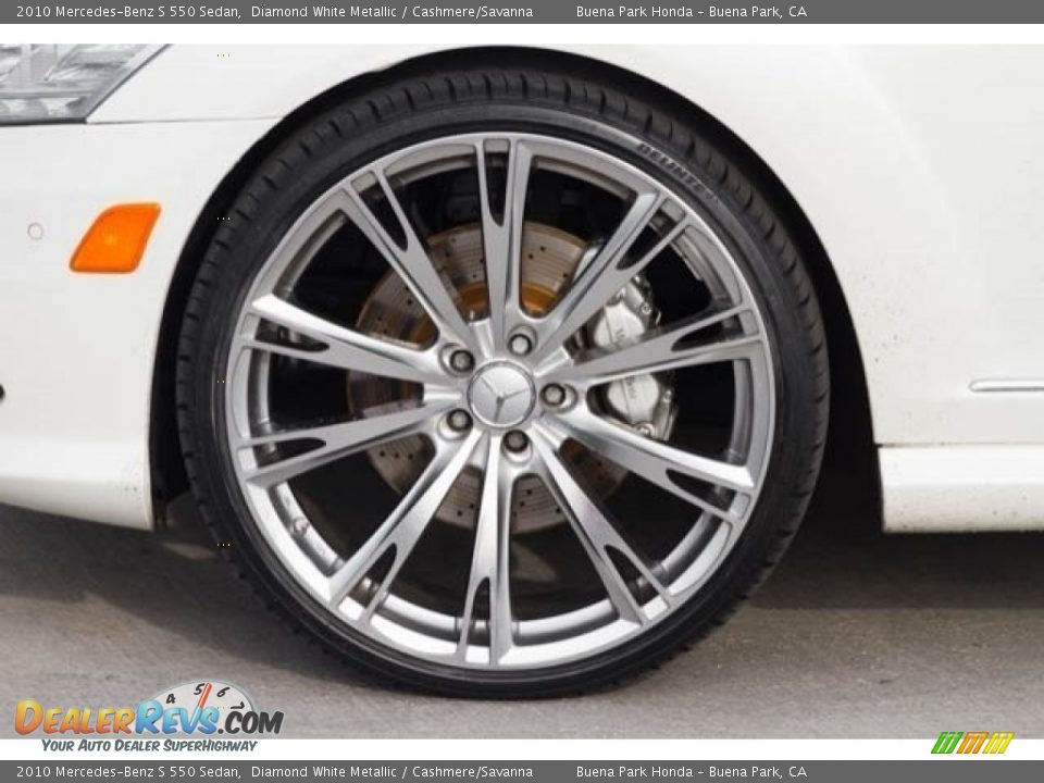 2010 Mercedes-Benz S 550 Sedan Diamond White Metallic / Cashmere/Savanna Photo #30