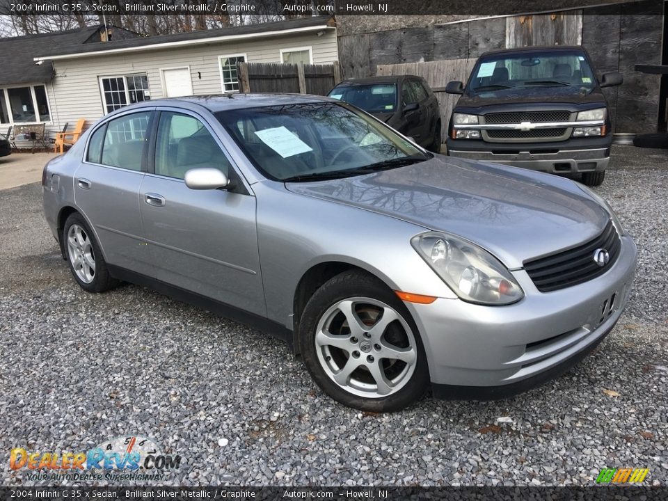 2004 Infiniti G 35 x Sedan Brilliant Silver Metallic / Graphite Photo #1