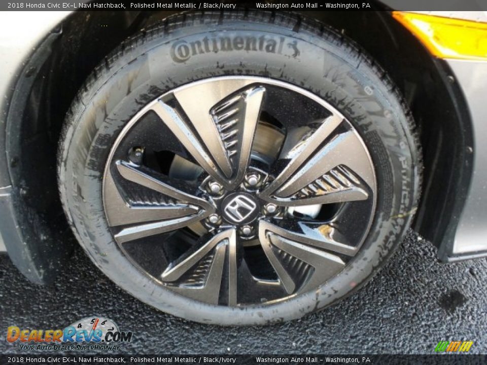 2018 Honda Civic EX-L Navi Hatchback Polished Metal Metallic / Black/Ivory Photo #4