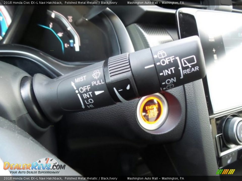 2018 Honda Civic EX-L Navi Hatchback Polished Metal Metallic / Black/Ivory Photo #20