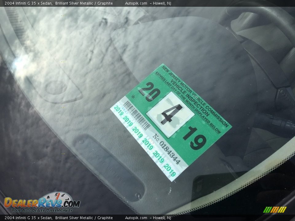 2004 Infiniti G 35 x Sedan Brilliant Silver Metallic / Graphite Photo #10