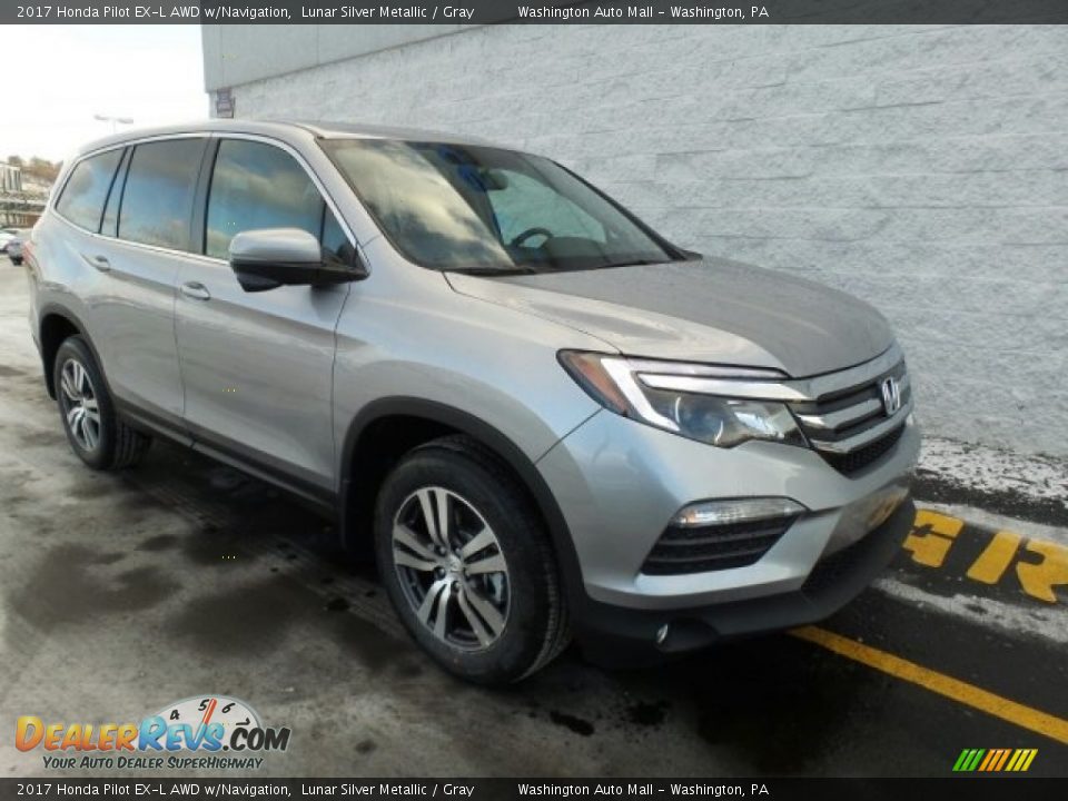 2017 Honda Pilot EX-L AWD w/Navigation Lunar Silver Metallic / Gray Photo #1