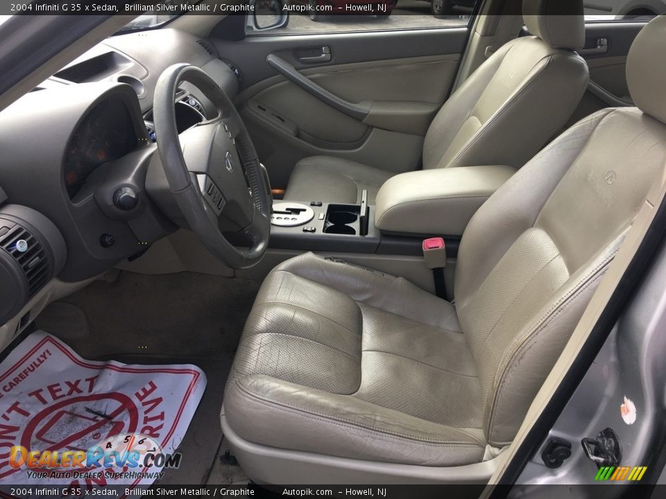 2004 Infiniti G 35 x Sedan Brilliant Silver Metallic / Graphite Photo #15