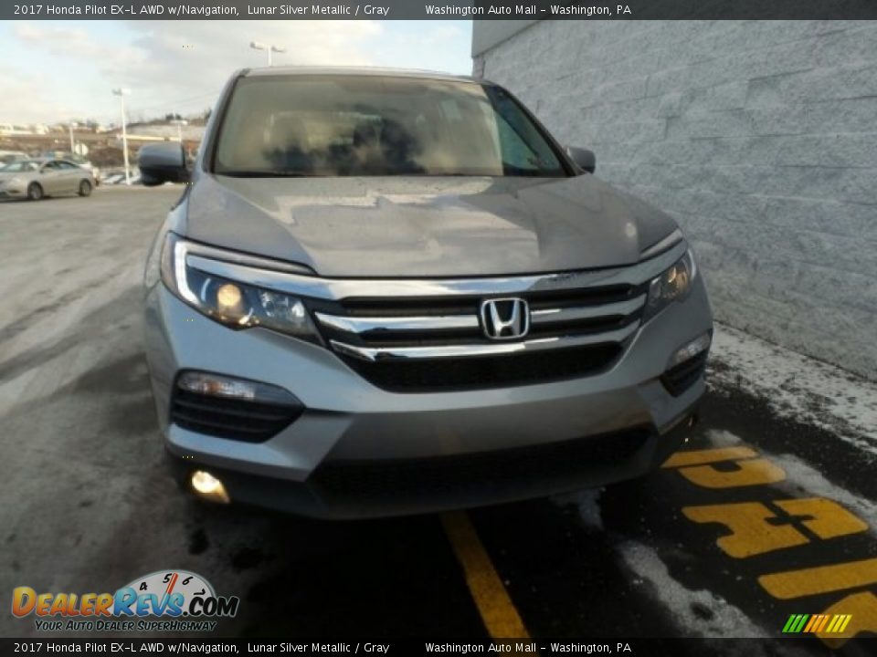 2017 Honda Pilot EX-L AWD w/Navigation Lunar Silver Metallic / Gray Photo #3