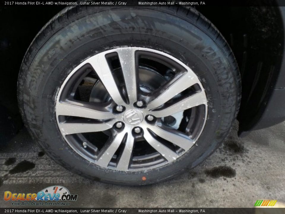 2017 Honda Pilot EX-L AWD w/Navigation Lunar Silver Metallic / Gray Photo #4