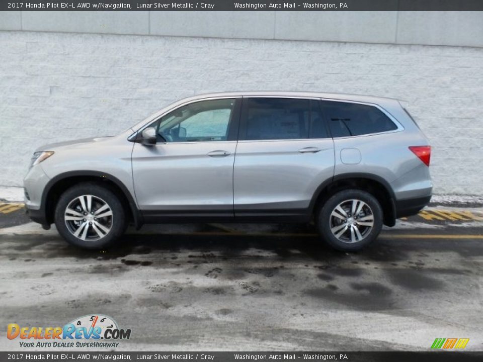 Lunar Silver Metallic 2017 Honda Pilot EX-L AWD w/Navigation Photo #6
