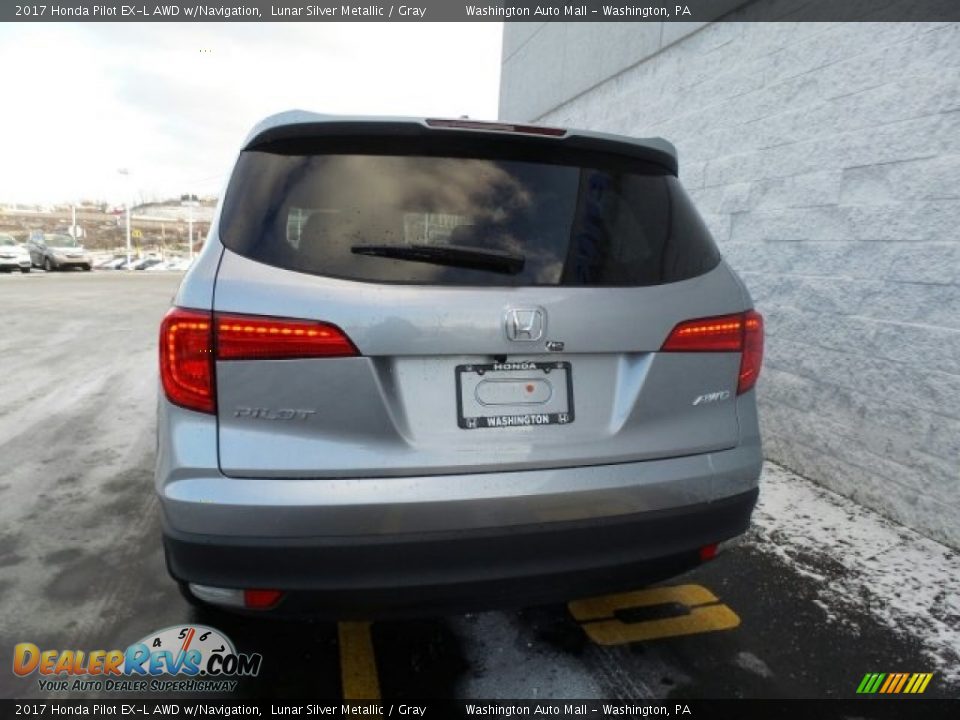 2017 Honda Pilot EX-L AWD w/Navigation Lunar Silver Metallic / Gray Photo #7