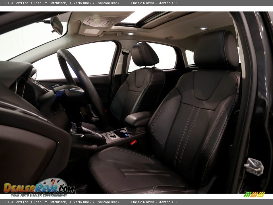 2014 Ford Focus Titanium Hatchback Tuxedo Black / Charcoal Black Photo #5