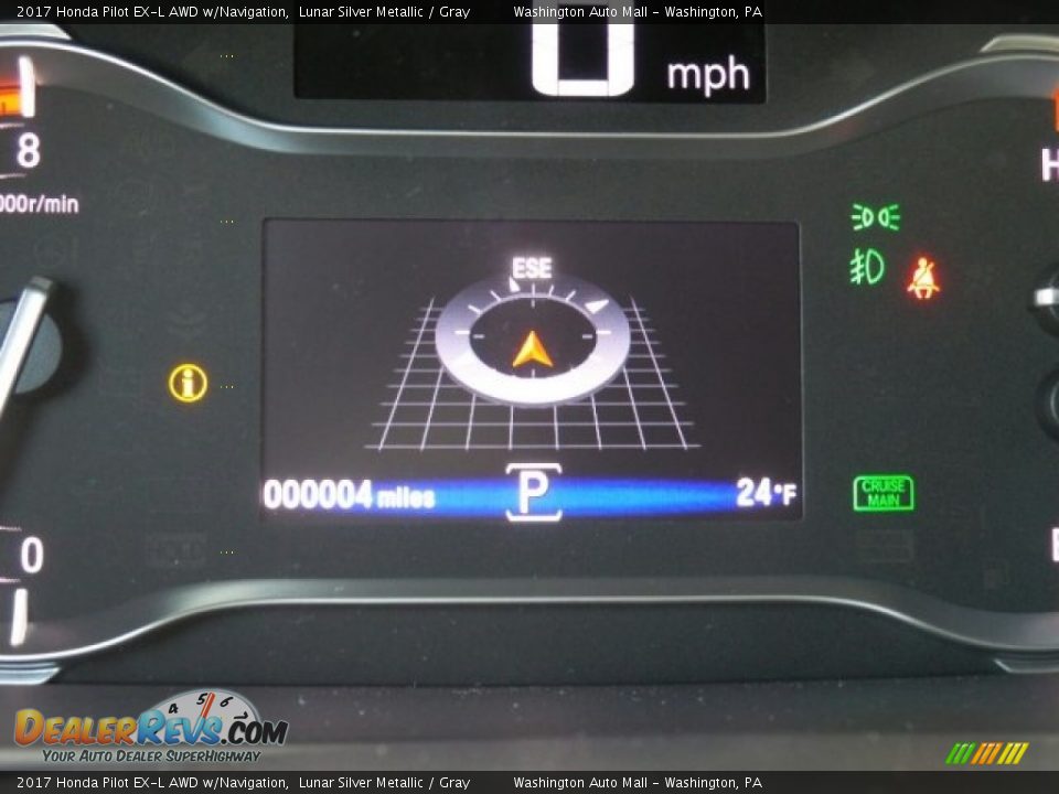 2017 Honda Pilot EX-L AWD w/Navigation Lunar Silver Metallic / Gray Photo #15