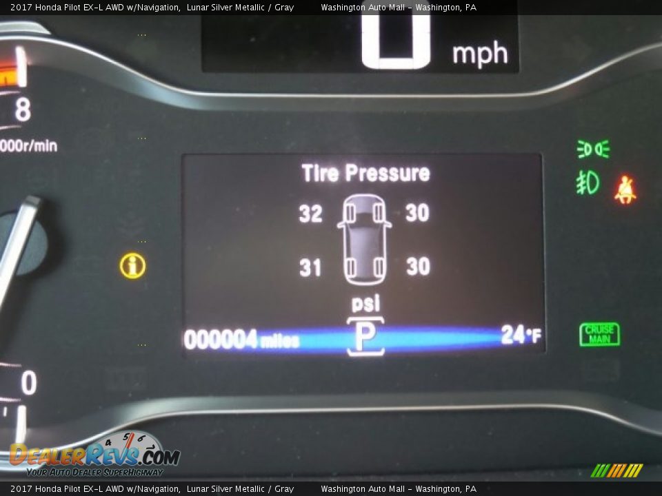 2017 Honda Pilot EX-L AWD w/Navigation Lunar Silver Metallic / Gray Photo #16