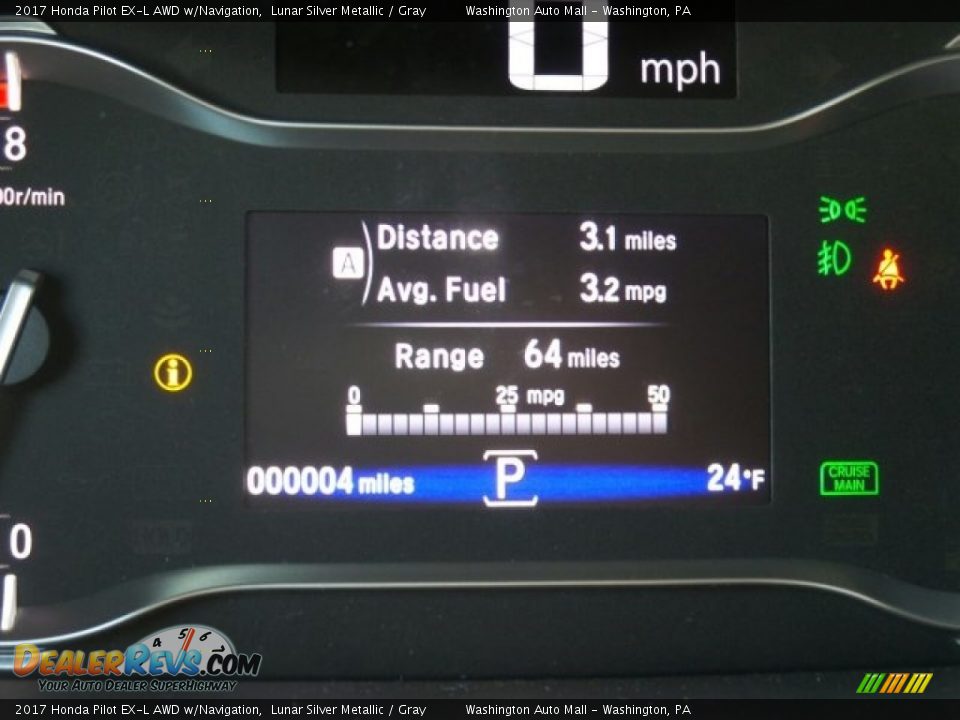 2017 Honda Pilot EX-L AWD w/Navigation Lunar Silver Metallic / Gray Photo #17