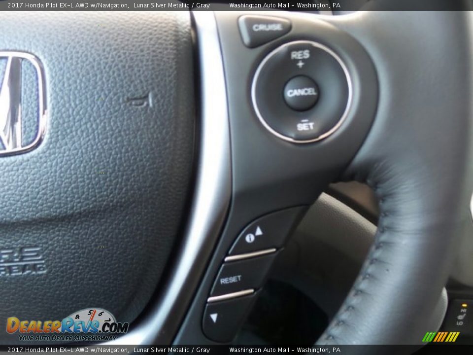 2017 Honda Pilot EX-L AWD w/Navigation Lunar Silver Metallic / Gray Photo #20