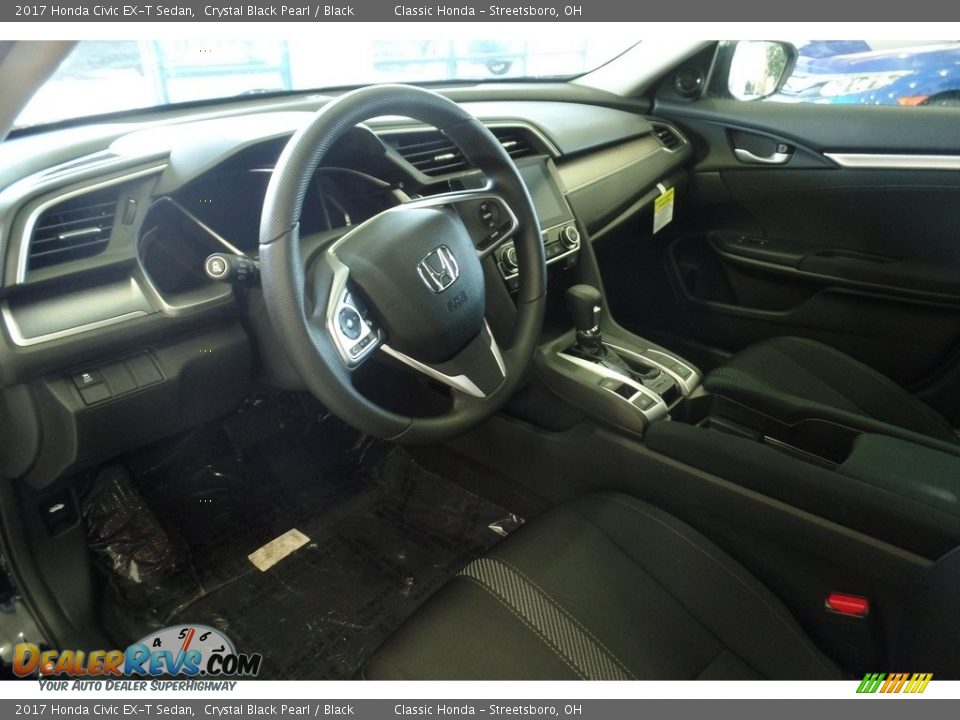 2017 Honda Civic EX-T Sedan Crystal Black Pearl / Black Photo #5